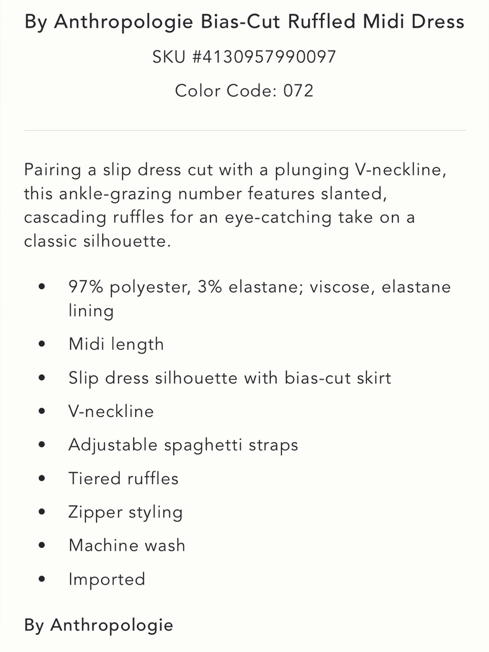Anthropologie Ruffle Dress - Picture 8 of 8